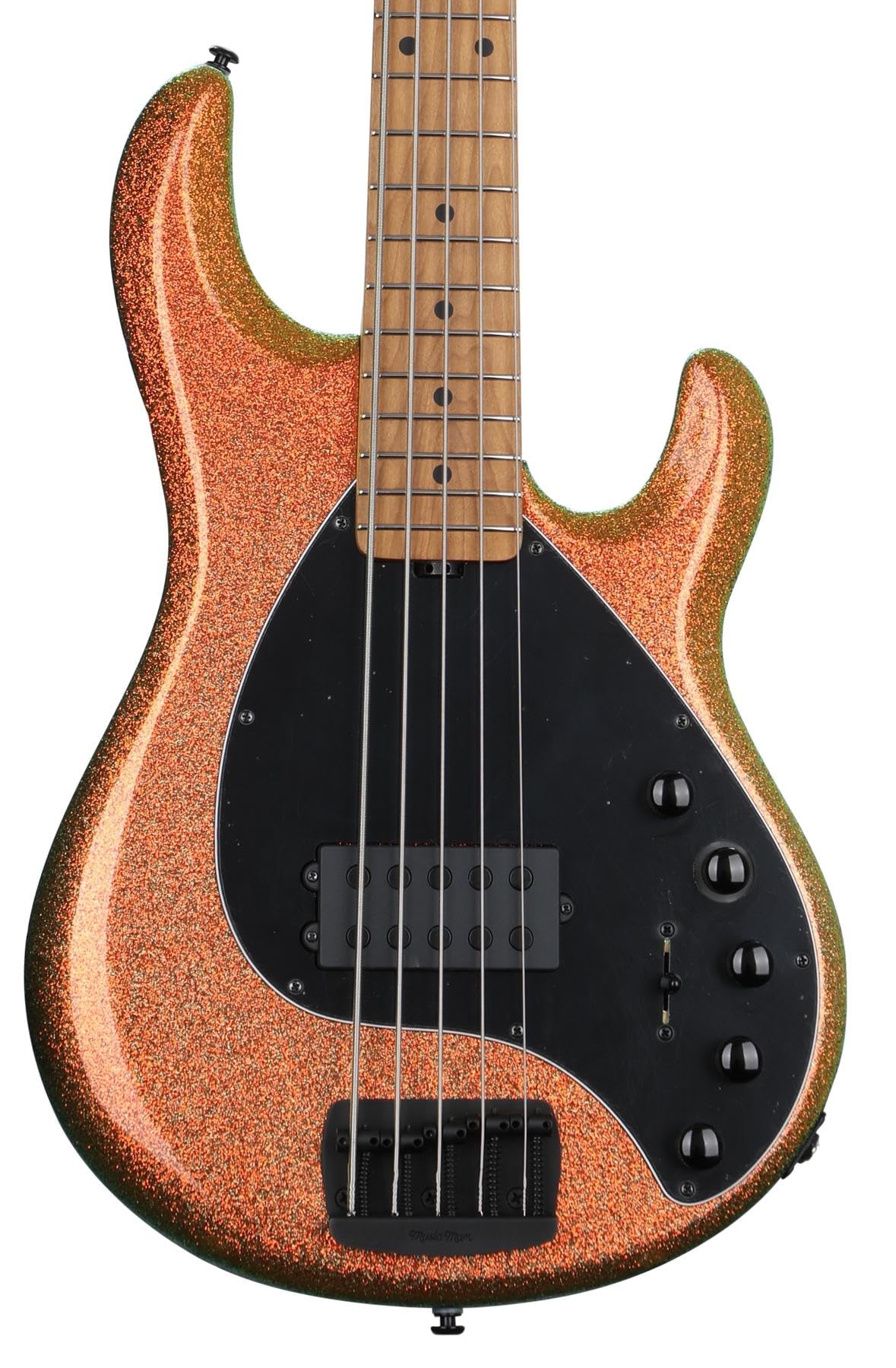 Ernie Ball Music Man DarkRay 5-string Bass Guitar - Gold Bar with Maple Fingerboard