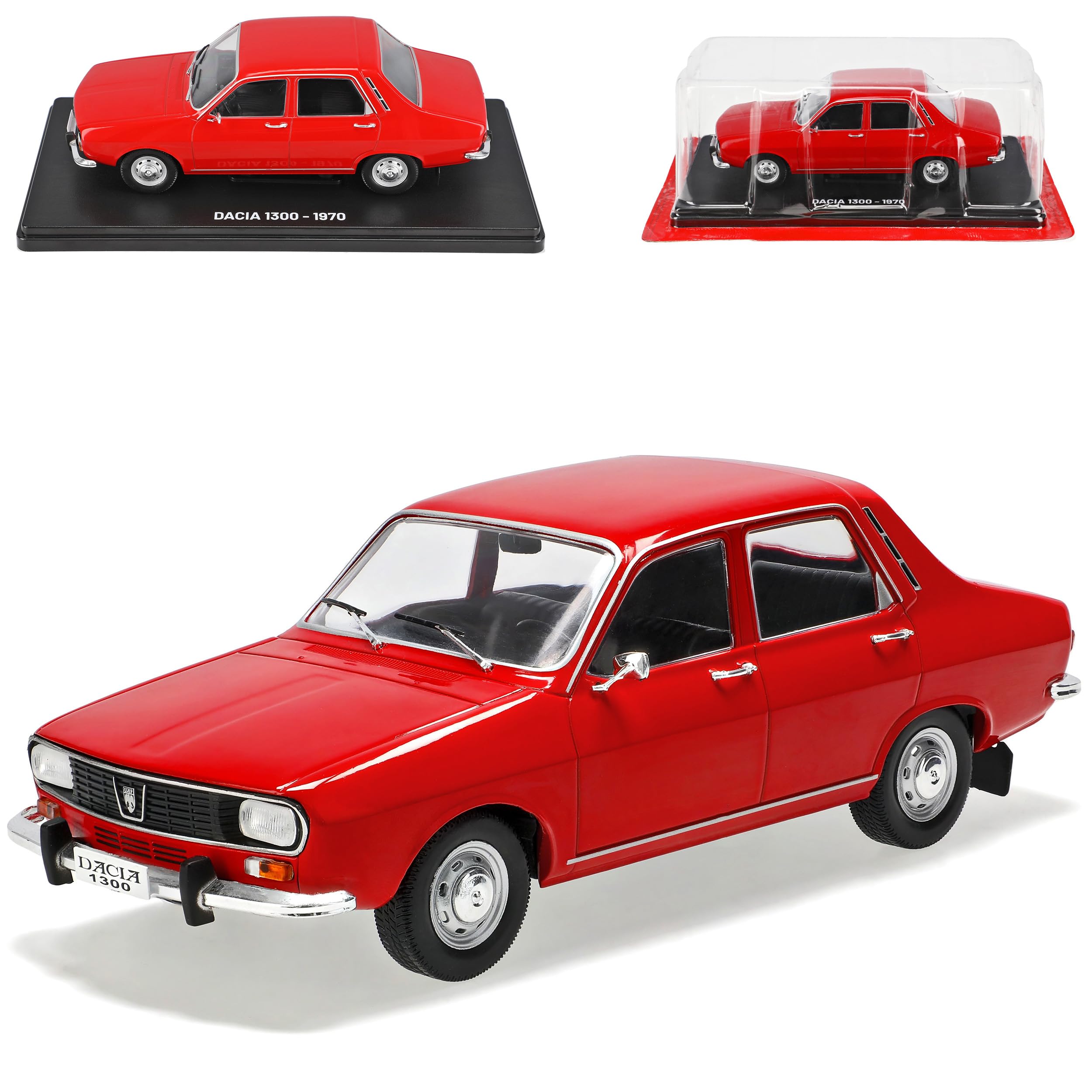 Ixo Dacia 1300 Limousine Rot 1969-2004 Mit Sockel 1/24 Modell Auto Modellcarsonline Modell Auto