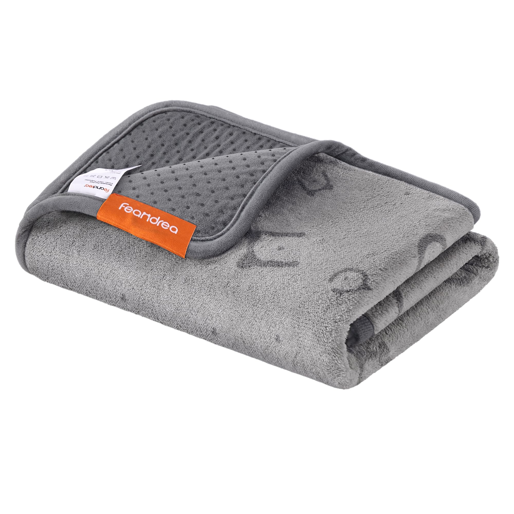 Feandrea Hundedecke, 2er Set, Wiederverwendbare Hundematte, 122 x 61 cm, L, wasserdicht, auslaufsicher, rutschfest, saugfähig für Meerschweinchen, Hamster, Kaninchen, Taubengrau PTD006GD01