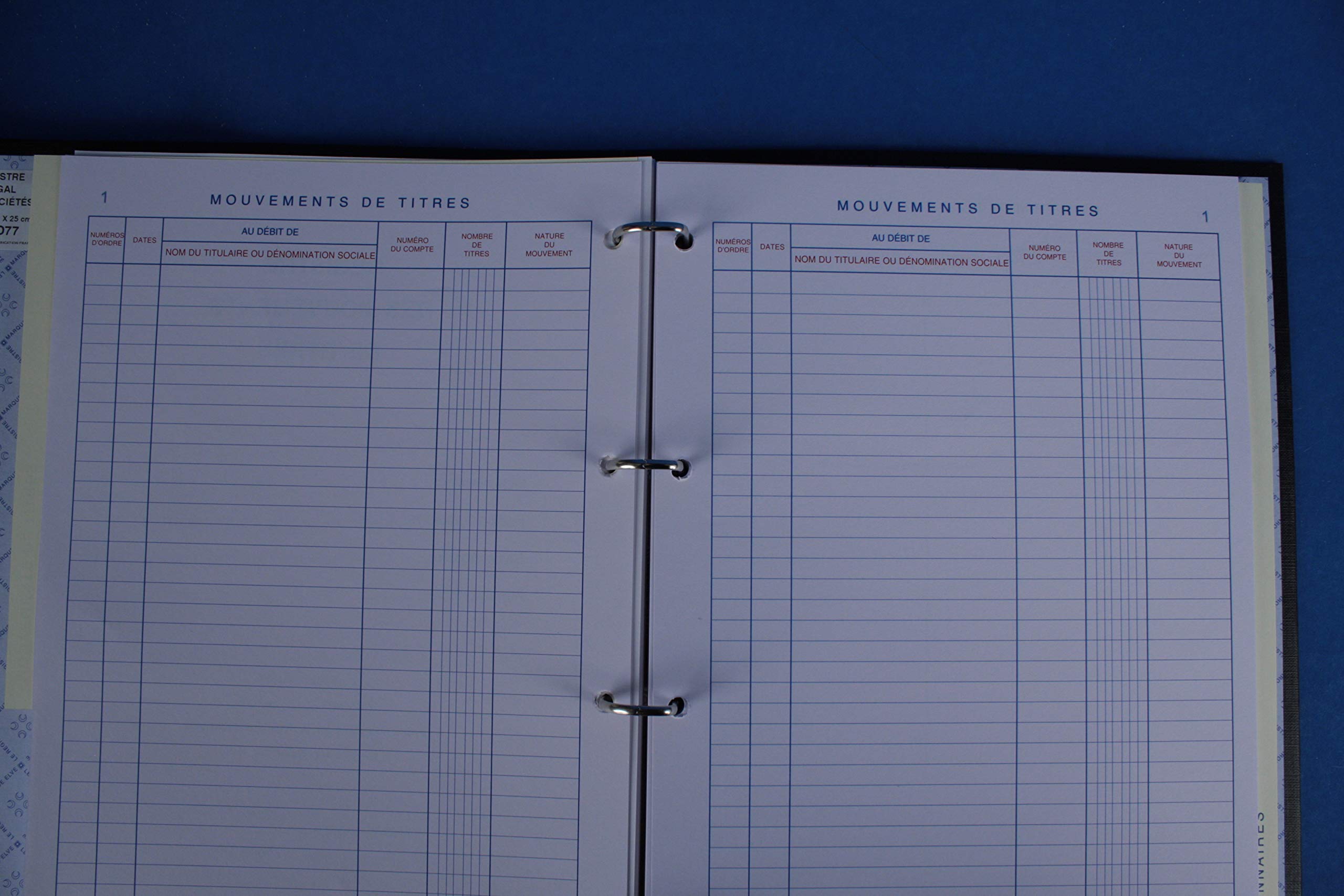 REGISTRE LEGAL DES ACTIONNAIRES