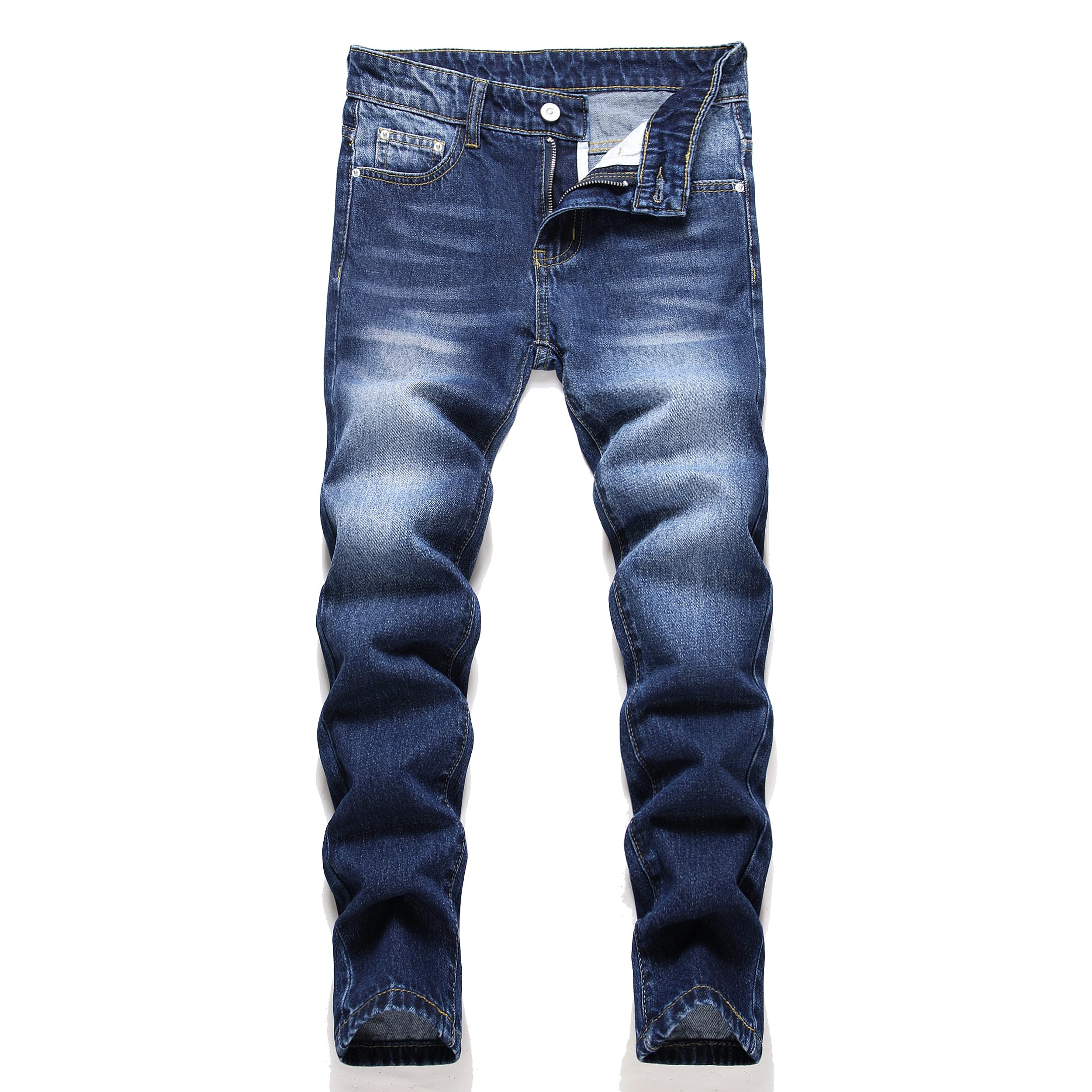 Boys' Skinny Fit Stretch Denim Jeans 5-Pocket Style Washed Fashion Basic Denim Jeans Pants