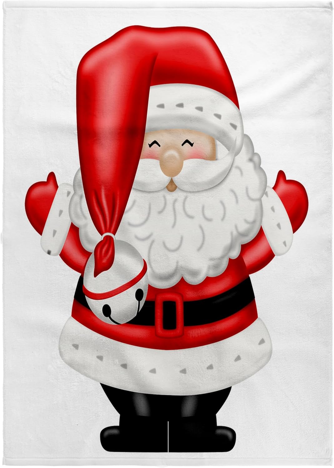 3dRose Cute Smiling Red and White Santa Claus Illustration 22x30 Bath Hand Pool Towel