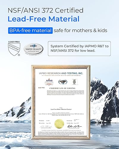 Miniatura 5 de Waterdrop Sistema de filtro de agua para toda la casa de 2 etapas, con metal pesado y filtro de sedimentos antiincrustaciones, reduce altamente el