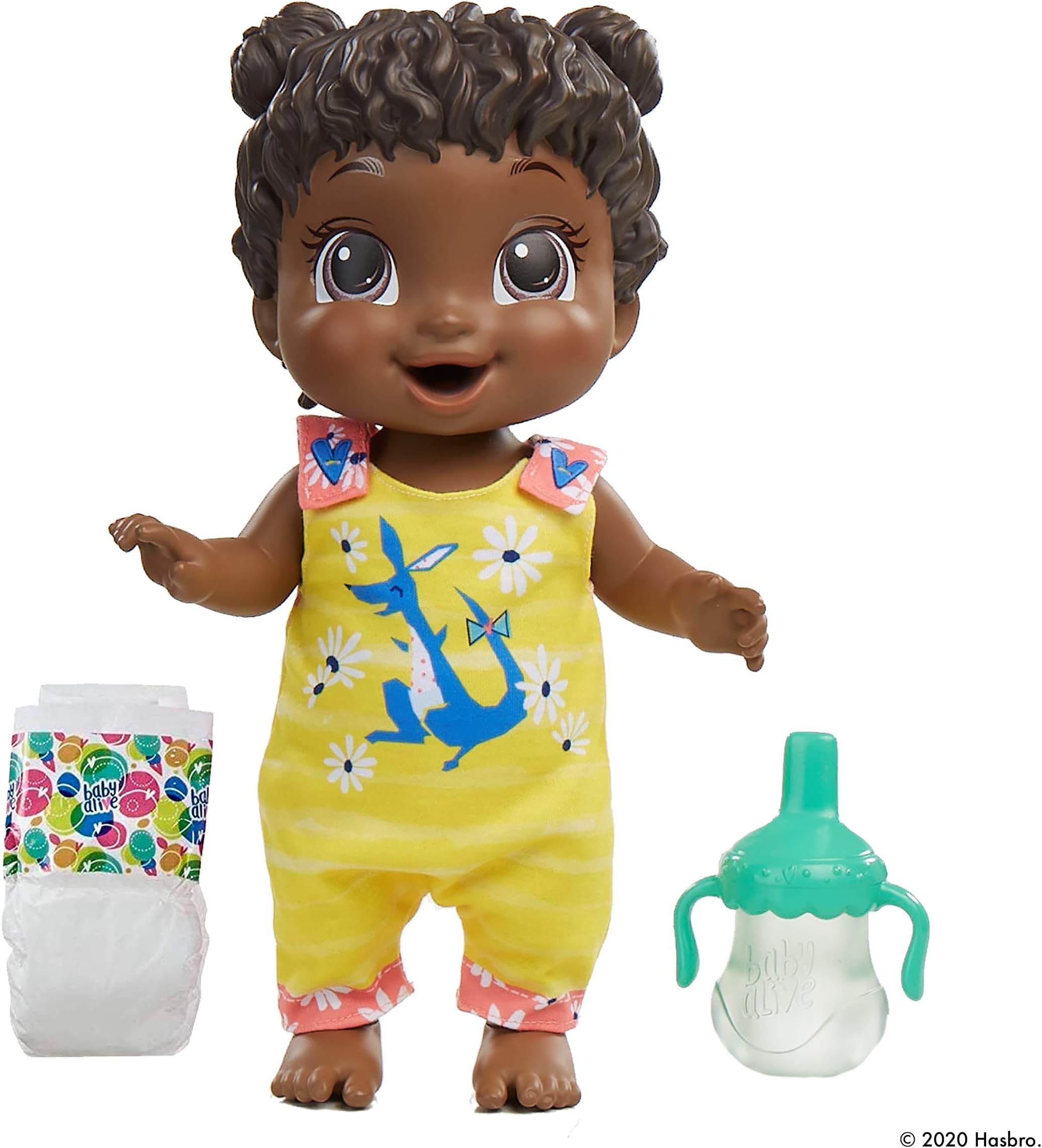 Baby Gotta Bounce Doll, Kangaroo Outfit, Bounces with 25+ SFX and Giggles, Drinks and Wets, Black Hair Toy for Kids Ages 3 and Up