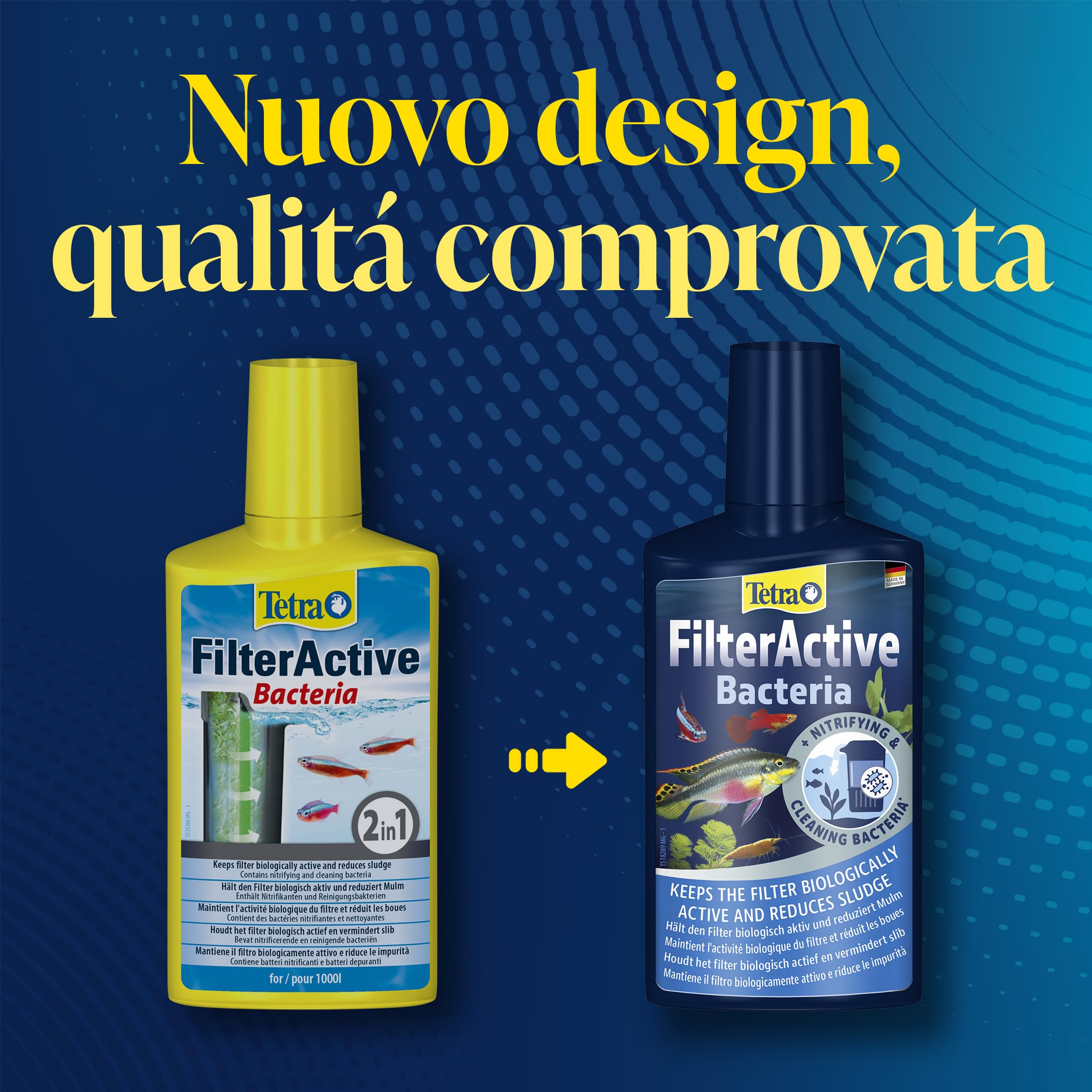 Tetra FilterActive 250 ml Contiene Batteri Vivi che Attivano il Filtro e che Riducono l'Accumulo di Impurità, Mantiene il Filtro Biologicamente Attivo