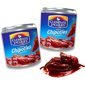 Chipotle Chili in Adobo Sauce - Chipotle in Adobo by Clemente Jacques Pack of 2 220 g Each