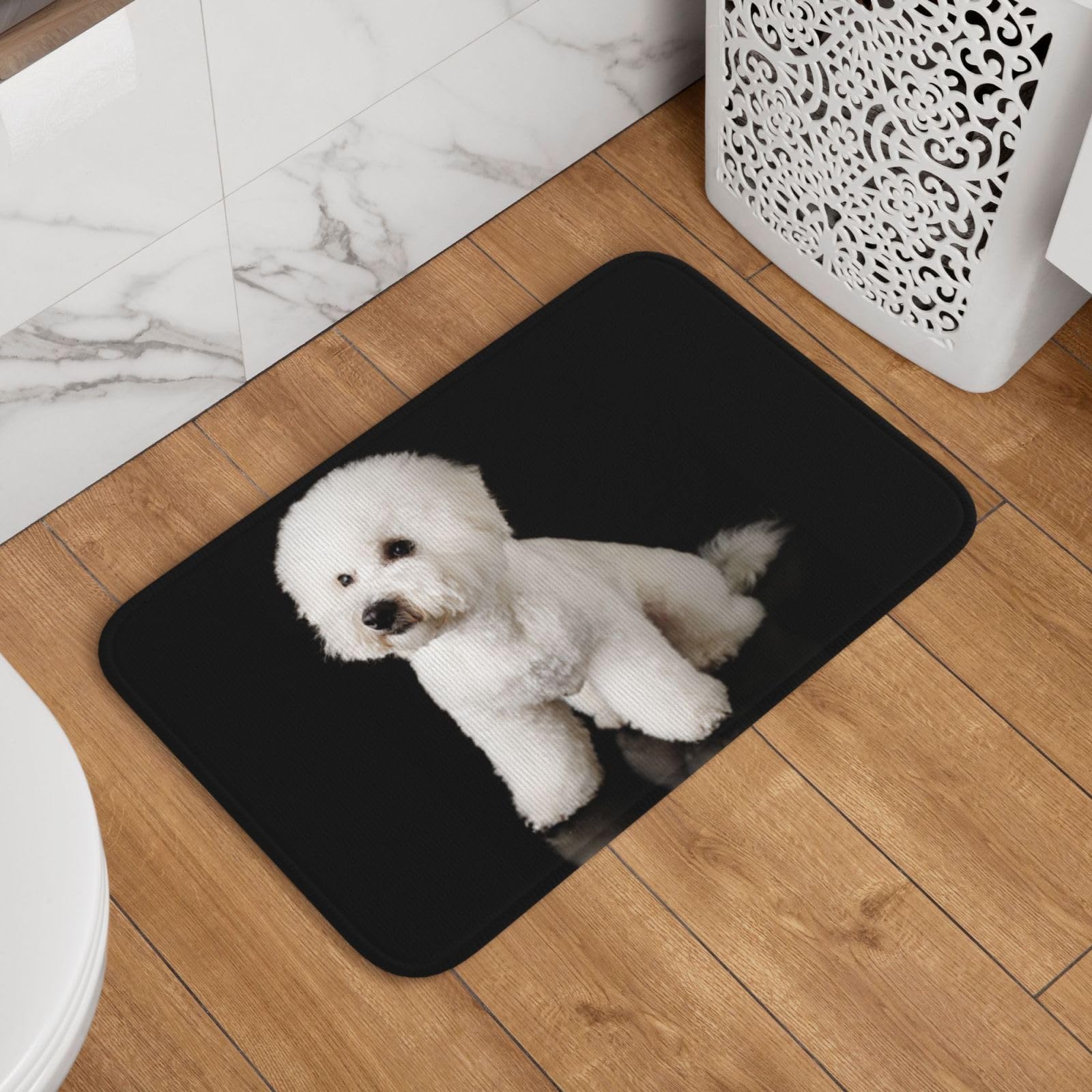 Amazon｜玄関マット ビション・フリーゼ 犬 バスマット 屋外 室内 滑り