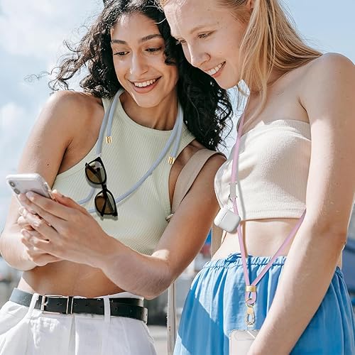 Miniatura 9 de Cordones para teléfono alrededor del cuello, correa cruzada para teléfono celular con hebillas de metal de primera calidad, soporte universal para