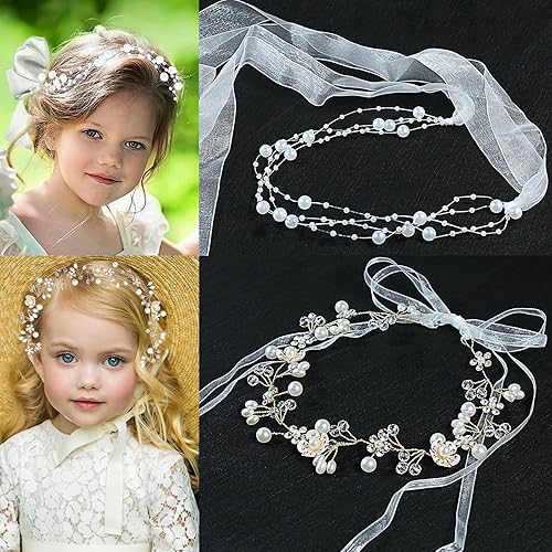 Miniatura 2 de 2 tocados de flores de boda para niñas, diadema de princesa, accesorios para el cabello, tiaras de corona para mujeres, tocados para bodas, fiestas,