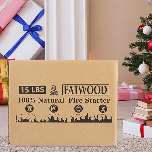 Miniatura 8 de Palitos de inicio de fuego de madera de grasa de 15 libras, leña 100% natural, fuego de leña de pino para fogata, estufa, chimenea, hogueras,