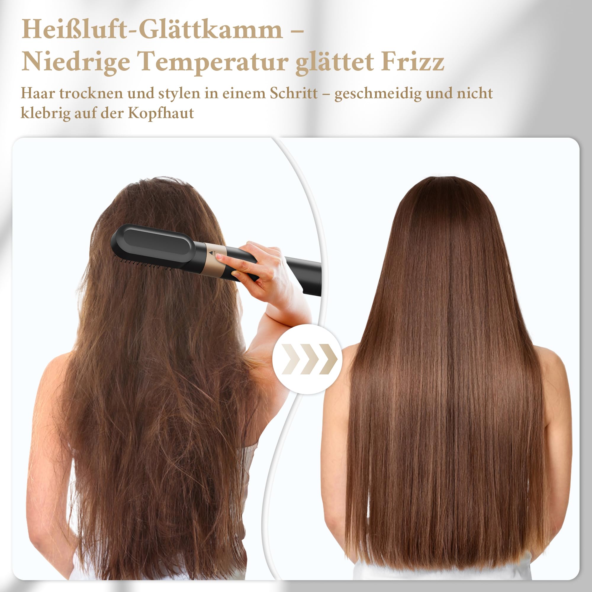 6 in 1 Airstyler Set mit 1000W | Multifunktionaler Hairstyler als Warmluftbürste, Lockenstab Automatisch, Glätteisen & Haartrockner | Für Trockenes Haar, Volumen, Locken & Glätten