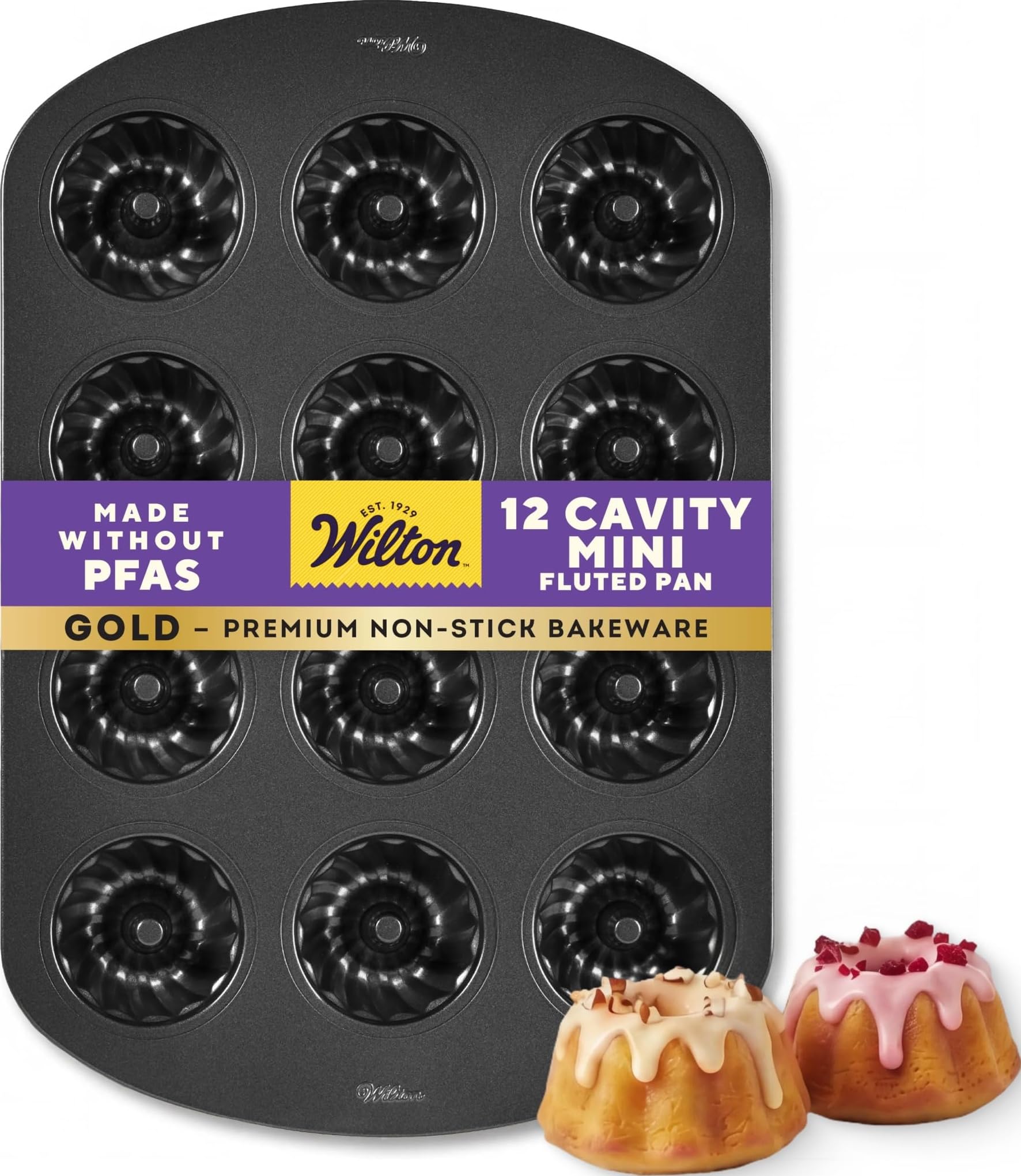 Wilton - Bandeja para Hornear Tartas (12 cavidades, Antiadherente)