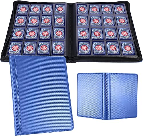 Miniatura 8 de Carpeta para tarjetas, 1000 bolsillos, cubierta de poliuretano de alta calidad, carpeta de tarjetas intercambiables, 16 bolsillos, sin anillo, Negro