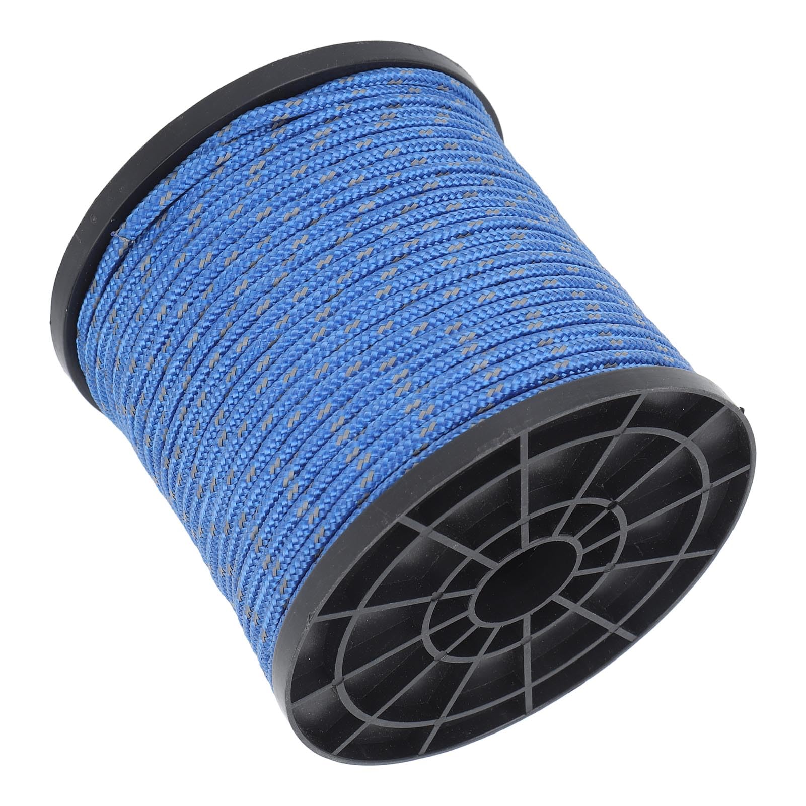 Gavigain 164ft Polyester Reflective Rope, Heavy Duty, UV Resistant, Water Resistant, for Camping, Hiking, Survival, Emergency, Rescue (Blue)