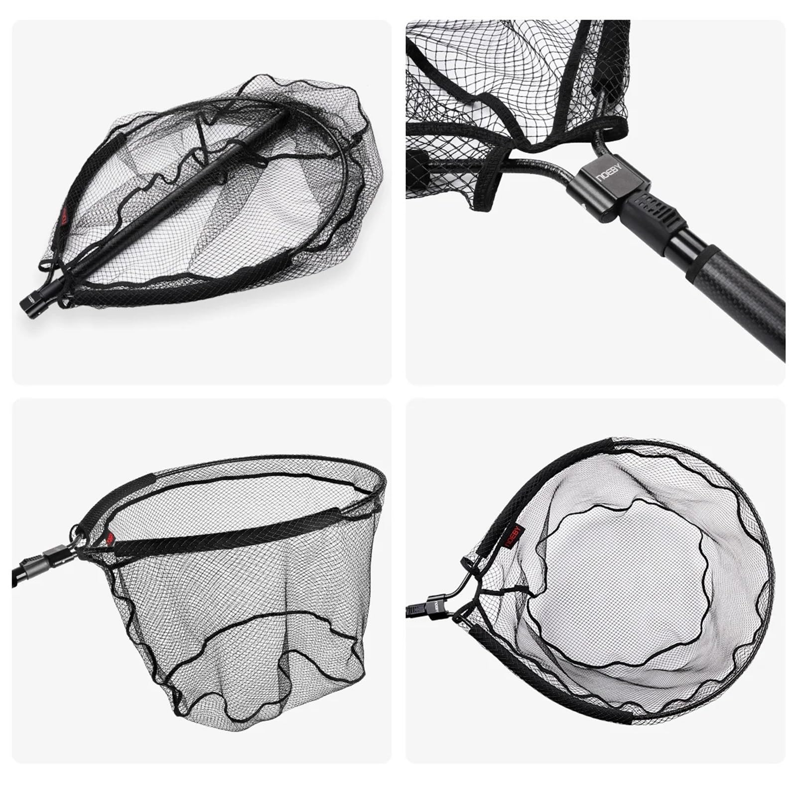 Guadino Pesca Telescopico Guadino con Telaio in Carbonio, Attrezzatura da Pesca, Galleggiante Pieghevole, Lunghezza 122 Cm-326 Cm, 60 Cm X 50 Cm