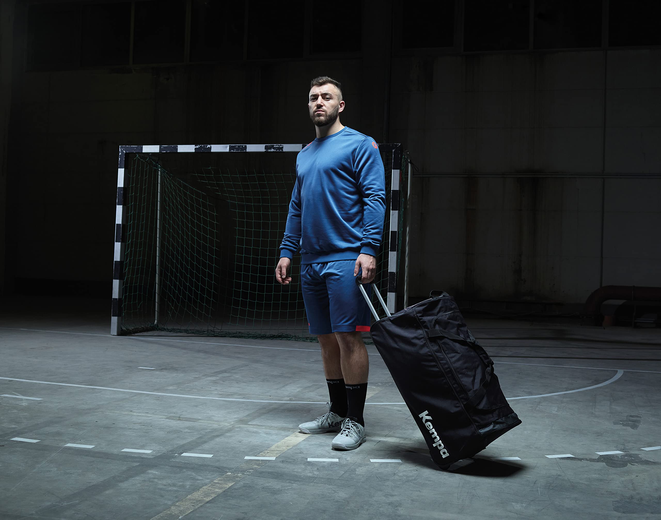 Kempa Sac de Sport à roulettes Trolley avec poignée Handball Fitness Sport Noir - 60 litres