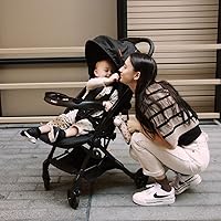 Vista 7 de Mompush Lithe V2 - Cochecito de viaje ligero, compacto y plegable con bolsa de viaje, cochecito plegable con una sola mano, bandeja para aperitivos