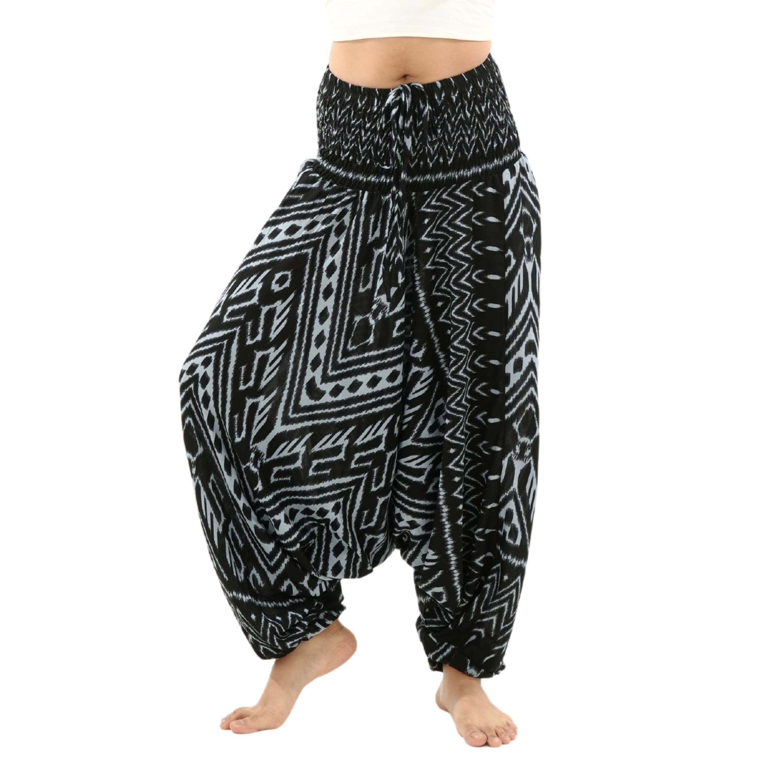 Panasiam Unisex Black Aladin Pants Kiowa, Xl