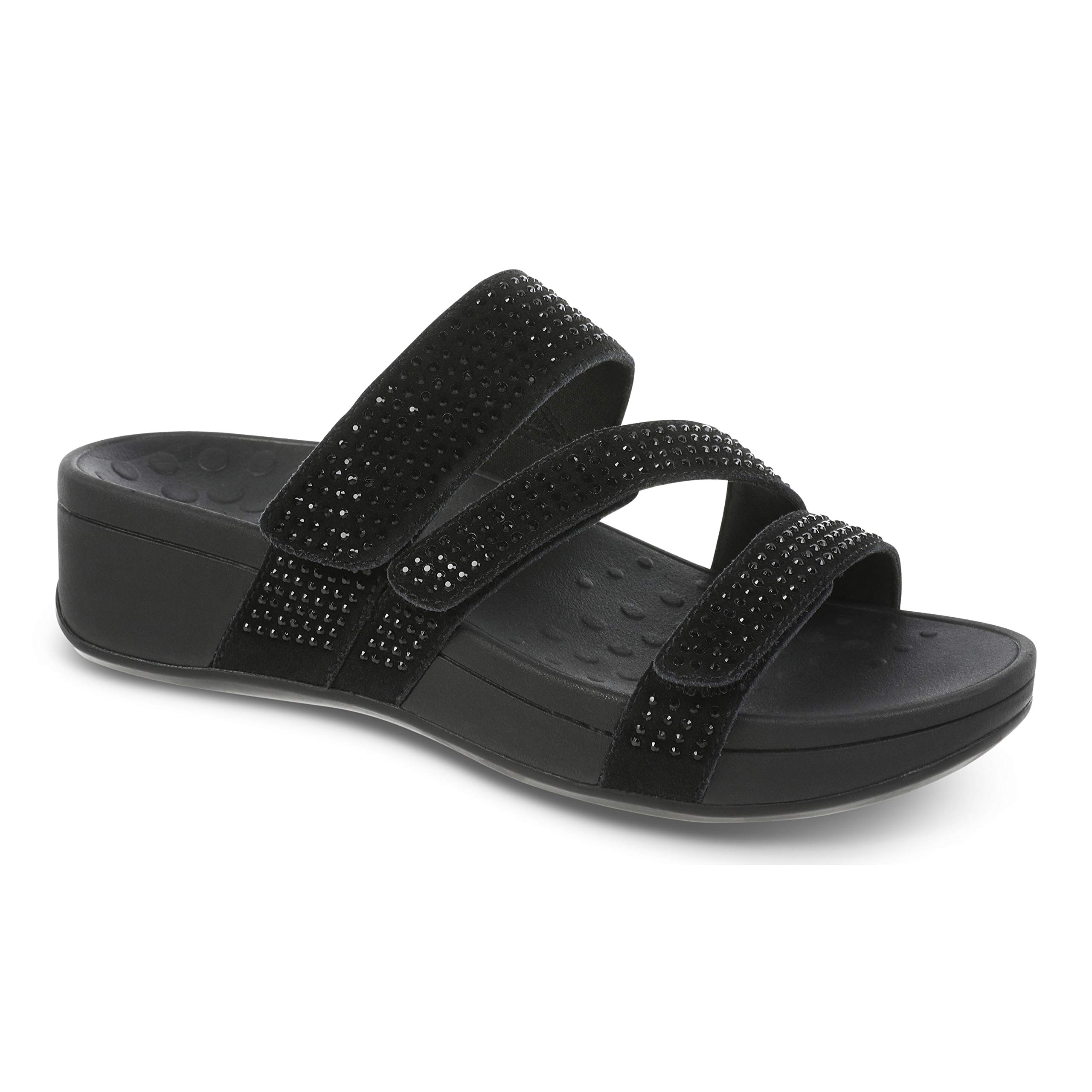 Vionic Women's Pacific Alexis Platform Sandal - Ladies Adjustable Straps Slide Sandals that include Three-Zone Comfort with Concealed Orthotic Insole Arch Support