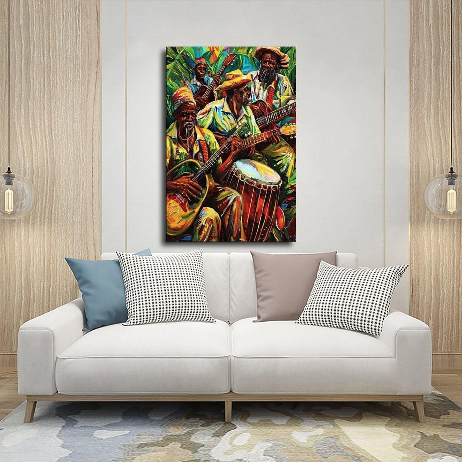 Poster su tela con musicisti reggae giamaicani, decorazione per camera da letto, ufficio, stanza, regalo, 40 x 60 cm