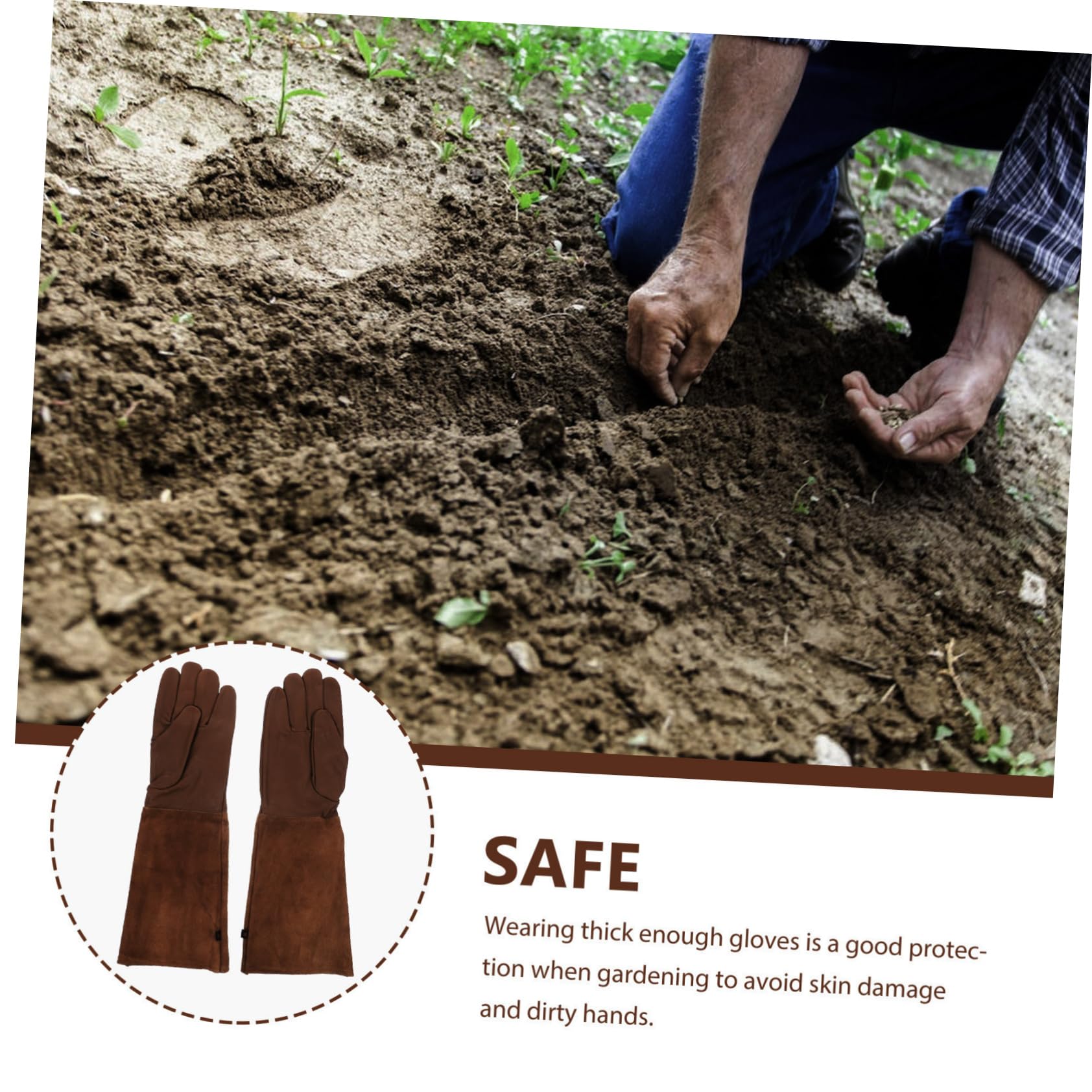 2pares Guantes De Jardinería Largos De Poda Protección Contra Guantes Resistentes Para Jardín Mediana Protección Para y Brazos