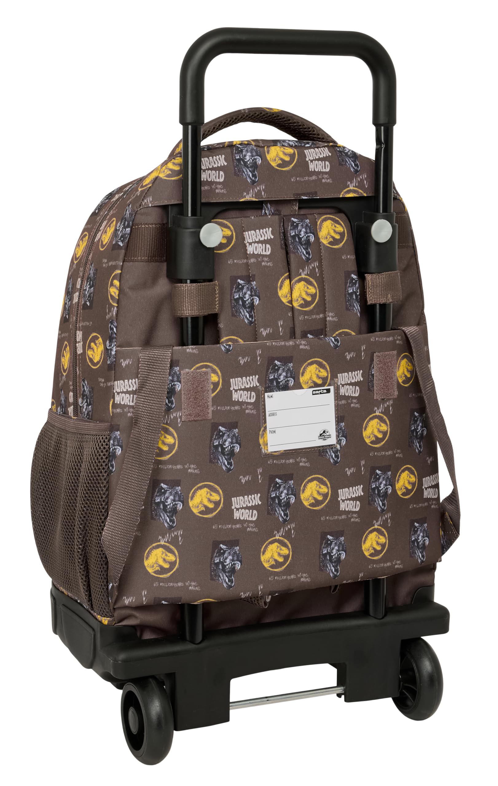 JURASSIC WORLD - Mochila Grande con Ruedas, Compacta, Extraíble, Ideal para Niños de Diferentes Edades, Cómoda y Versátil, Calidad y Resistencia, 33x22x45 cm