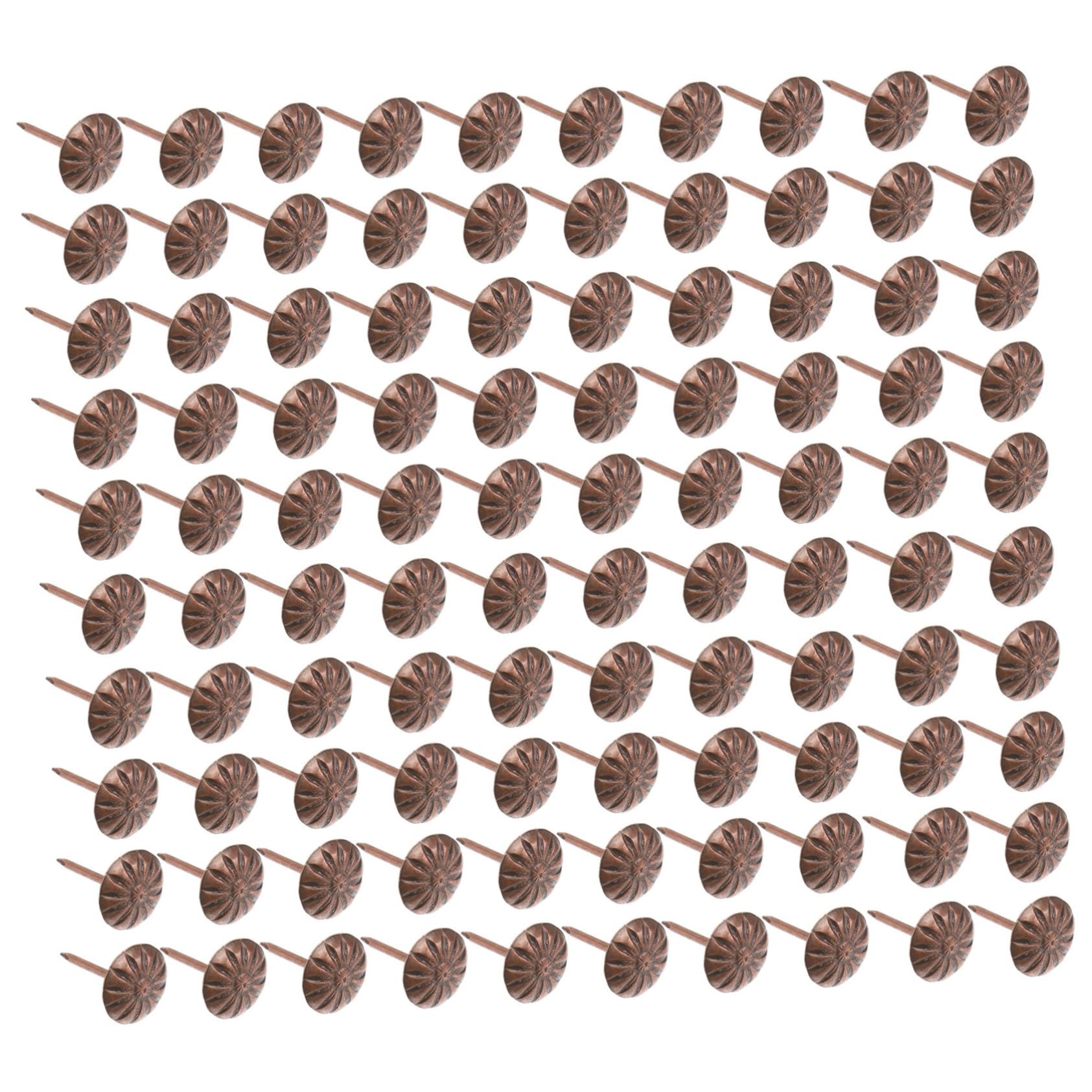 HOMSFOU Sturdy Iron Upholstery Tacks 300pcs Red Bronze Bubble Nails Decorative Nails for Sofa Cabinet Furniture Projects