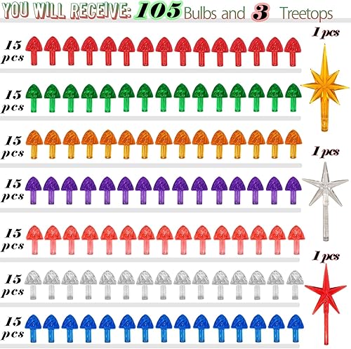 Miniatura 4 de Bombillas de repuesto para adornos de árbol de Navidad de cerámica, forma de helado, accesorios de clavijas giratorias medianas para proyectos de