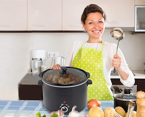 Miniatura 10 de Courant Mini olla de cocción lenta, con opciones fáciles, olla apta para lavavajillas, 1.6 cuartos de galón, acero inoxidable negro