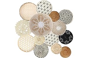 Set of 14 Woven Wall Baskets