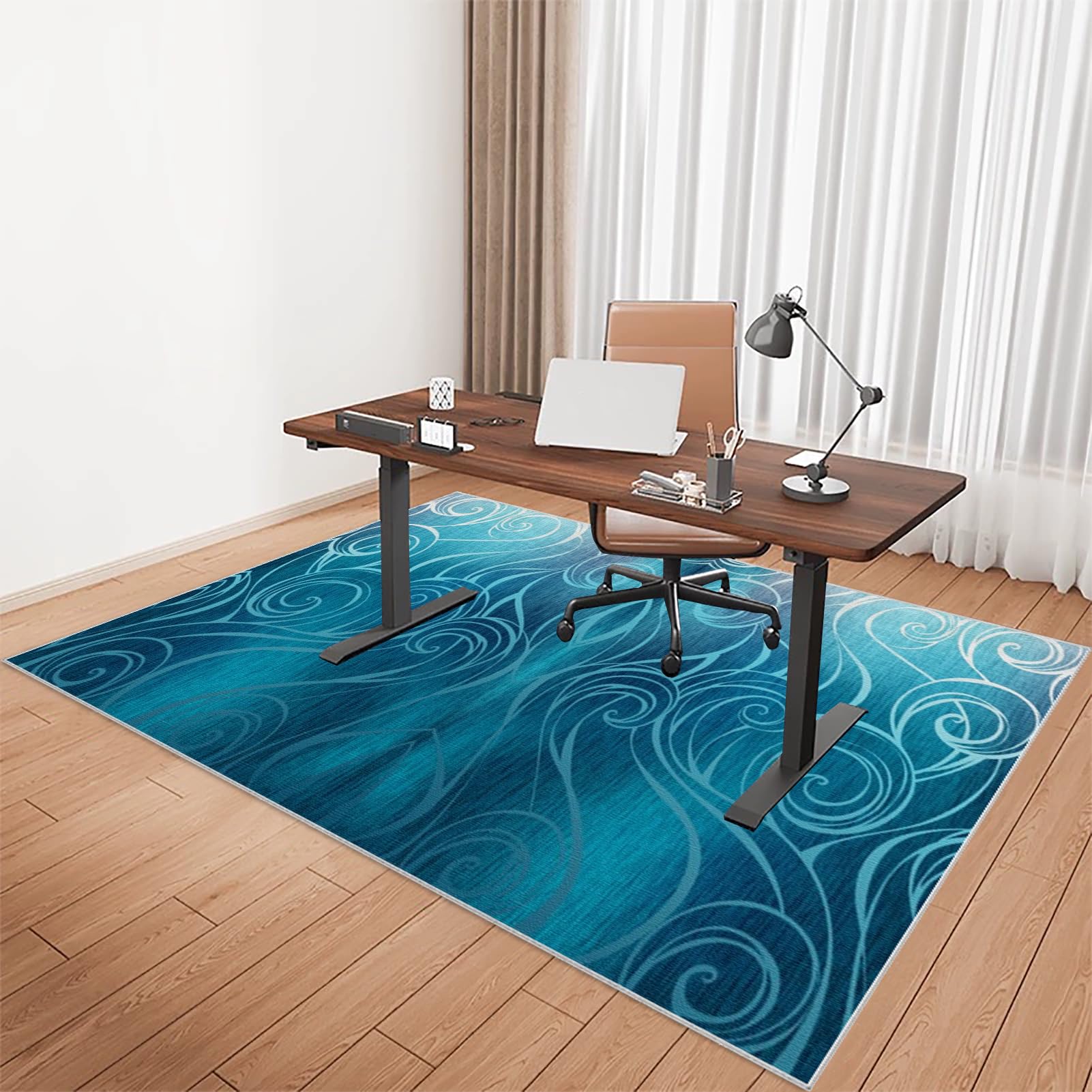 Tkuhknag Heavy Duty Office Chair Mat for Low Pile Carpet Floors 60 x 70 cm Thick Desk Floor Mat For Hardwood Floors Gaming Chair Mat Carpet Protector Chair Mat for Parquet Tile Laminate
