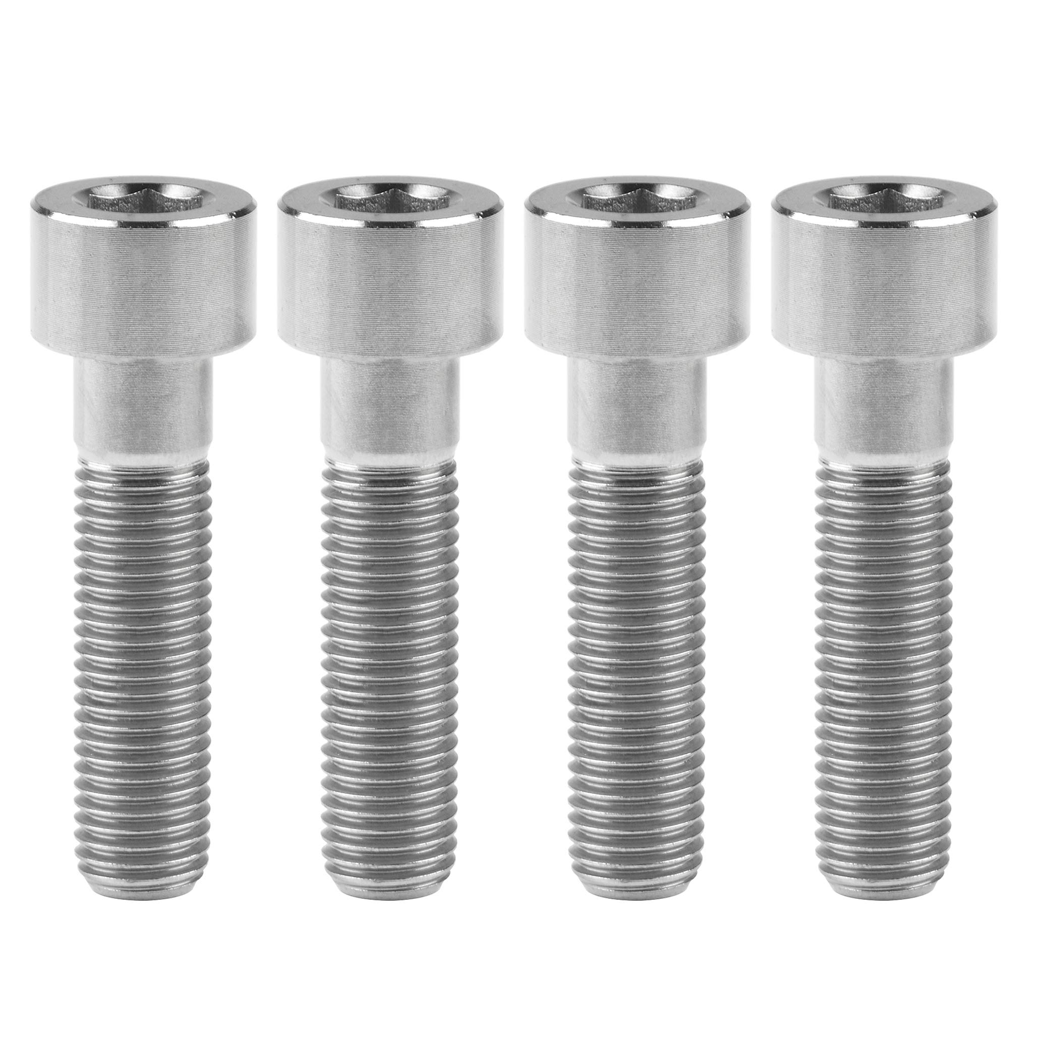 titanium cap allen socket head bolts m10 20 25 30 35 40 45 50 55 60mm screw pack of 4 (m10x40mm pitch 1.25mm, normal titanium)