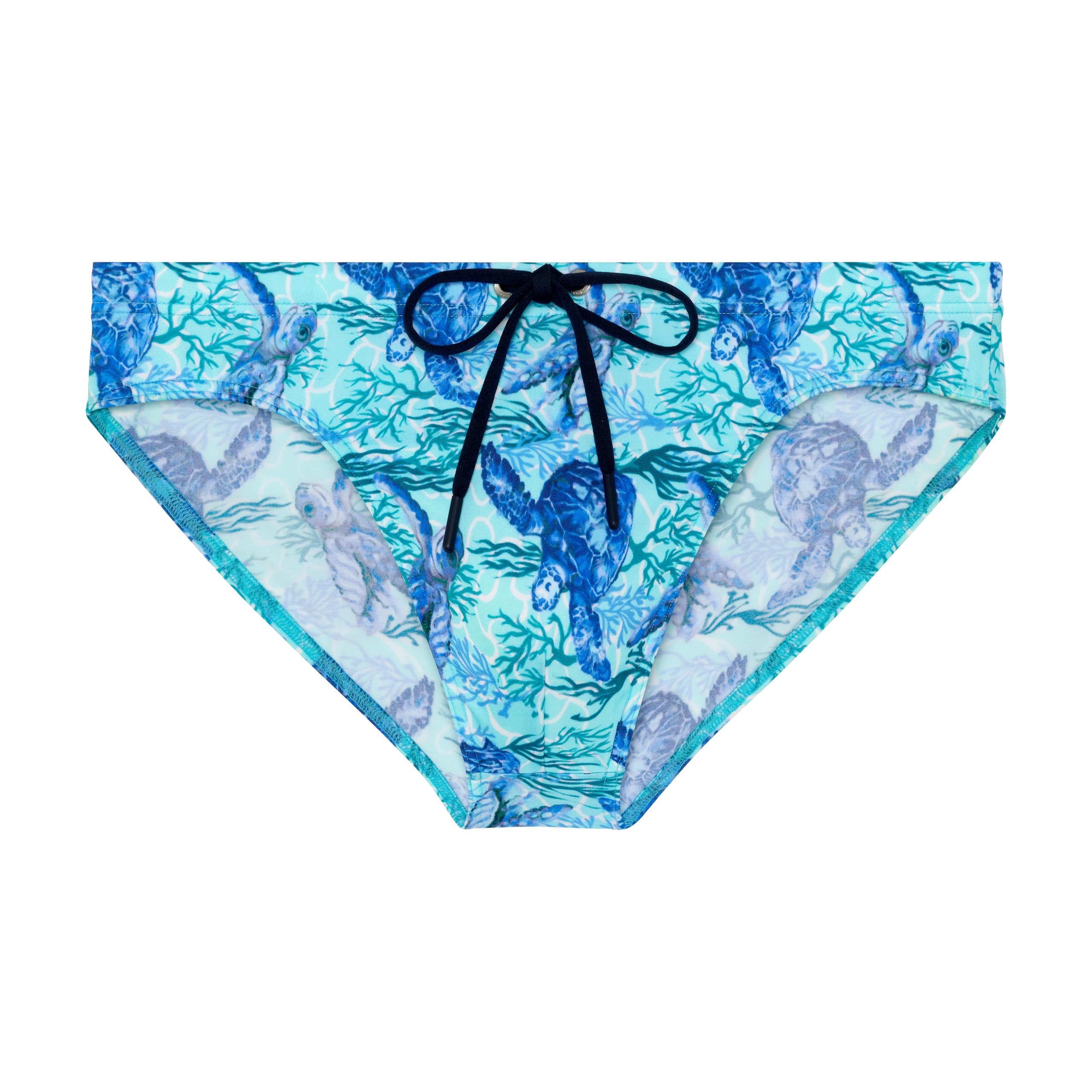 Hom - TARTANE Swim Briefs, Blue Print, XL