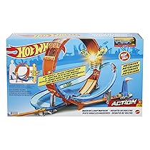 Hot Wheels – Playset Schianti Acrobatici del Loop Gigante da 71 cm Pista Macchinine con Veicolo e Lanciatore, Giocattolo per Bambini 5+Anni, HCB00