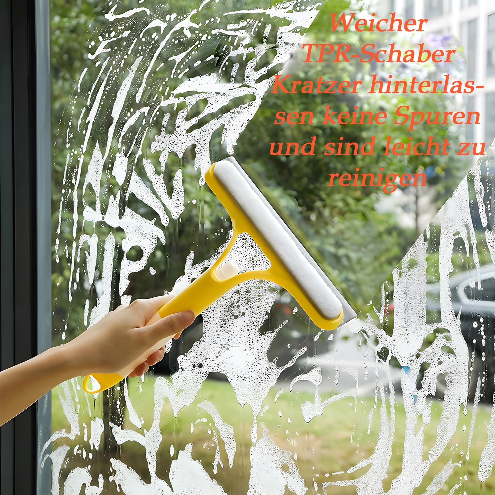 Ruayia Duschabzieher Mit Wassersprühfunktion - 21,5cm Breit Für Spiegel & Fenster