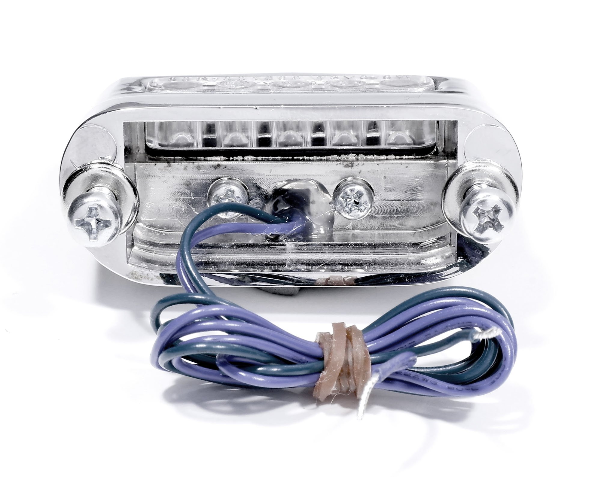 12V Led Kennzeichenbeleuchtung Metall Custom Chrom für Harley-Davidson Motorrad TÜV ECE