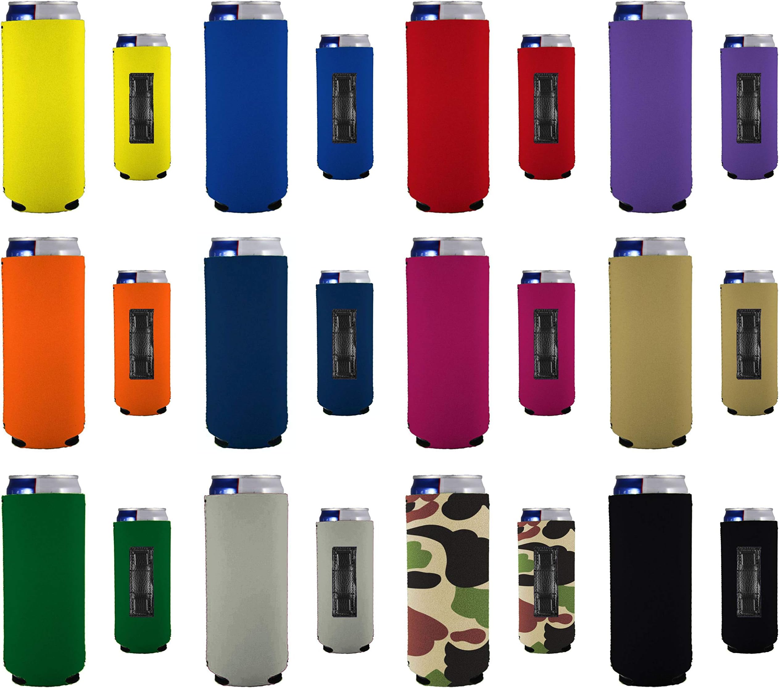 Blank Magnetic Slim Can Coolie (Various, 12 Pack)
