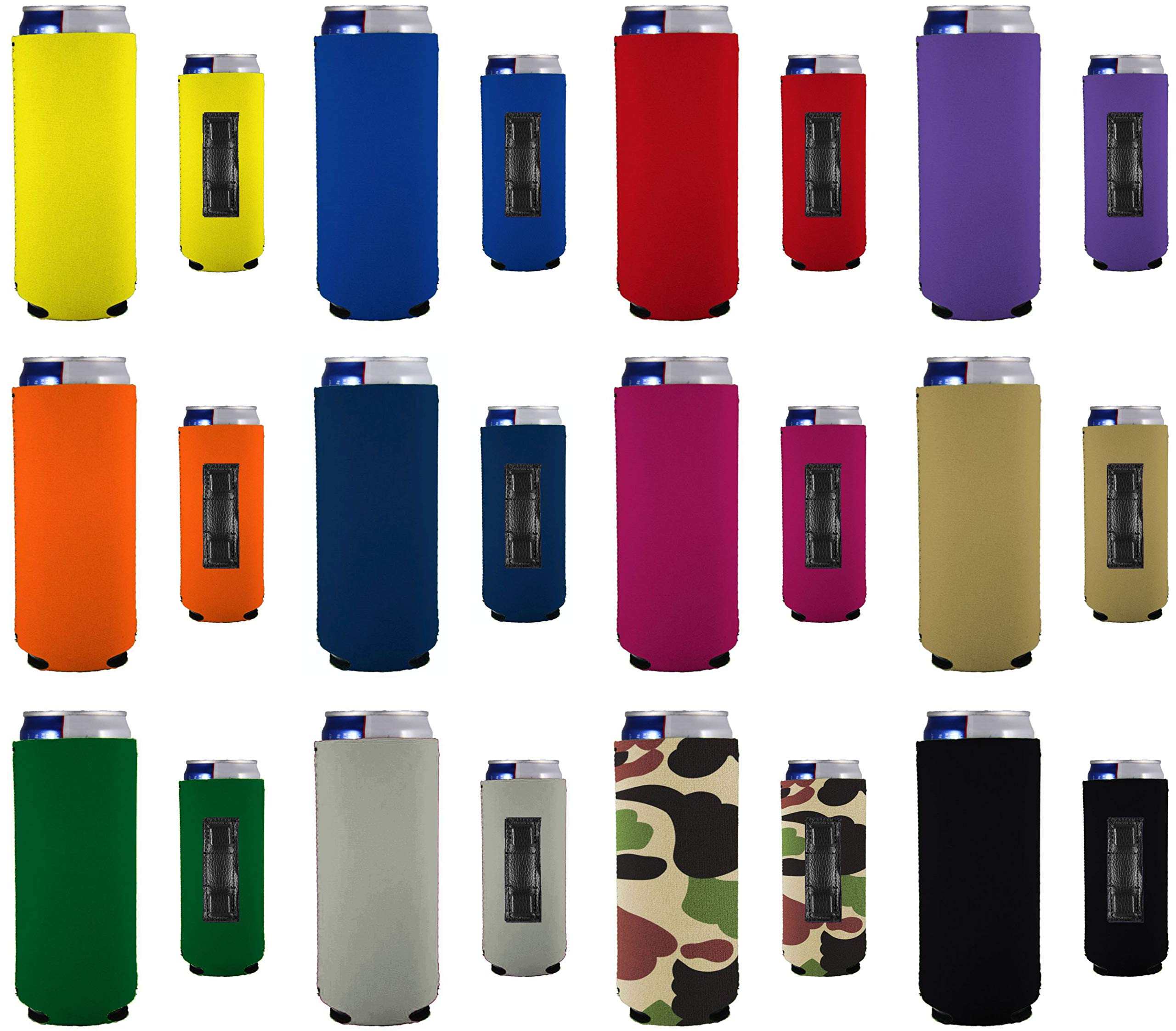 Blank Magnetic Slim Can Coolie (Various, 12 Pack)
