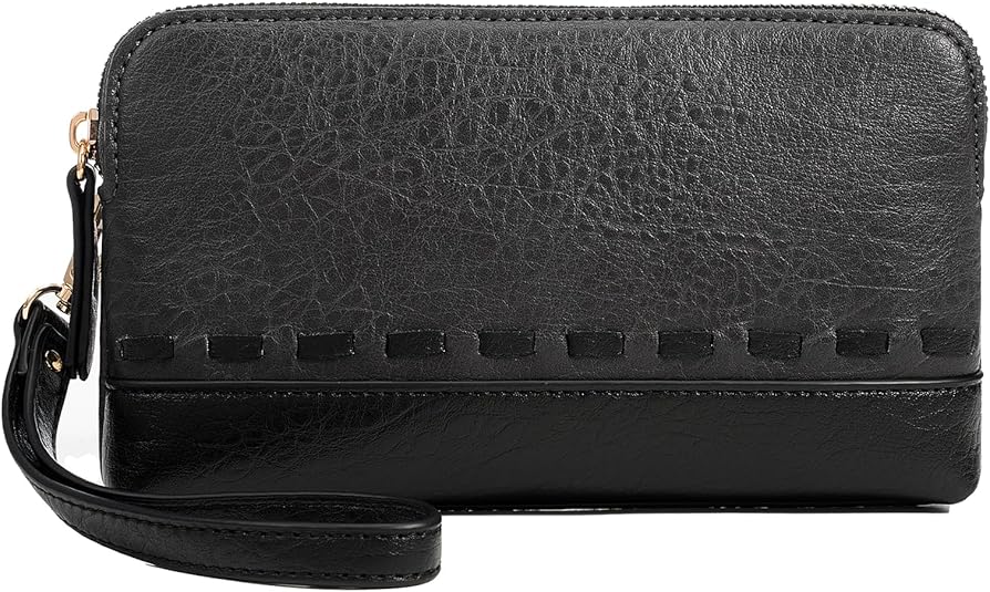 Marvolia Vegan Leather Wristlet Purse for Women RFID Blocking Travel Bag Small Wallet Clutch Purses