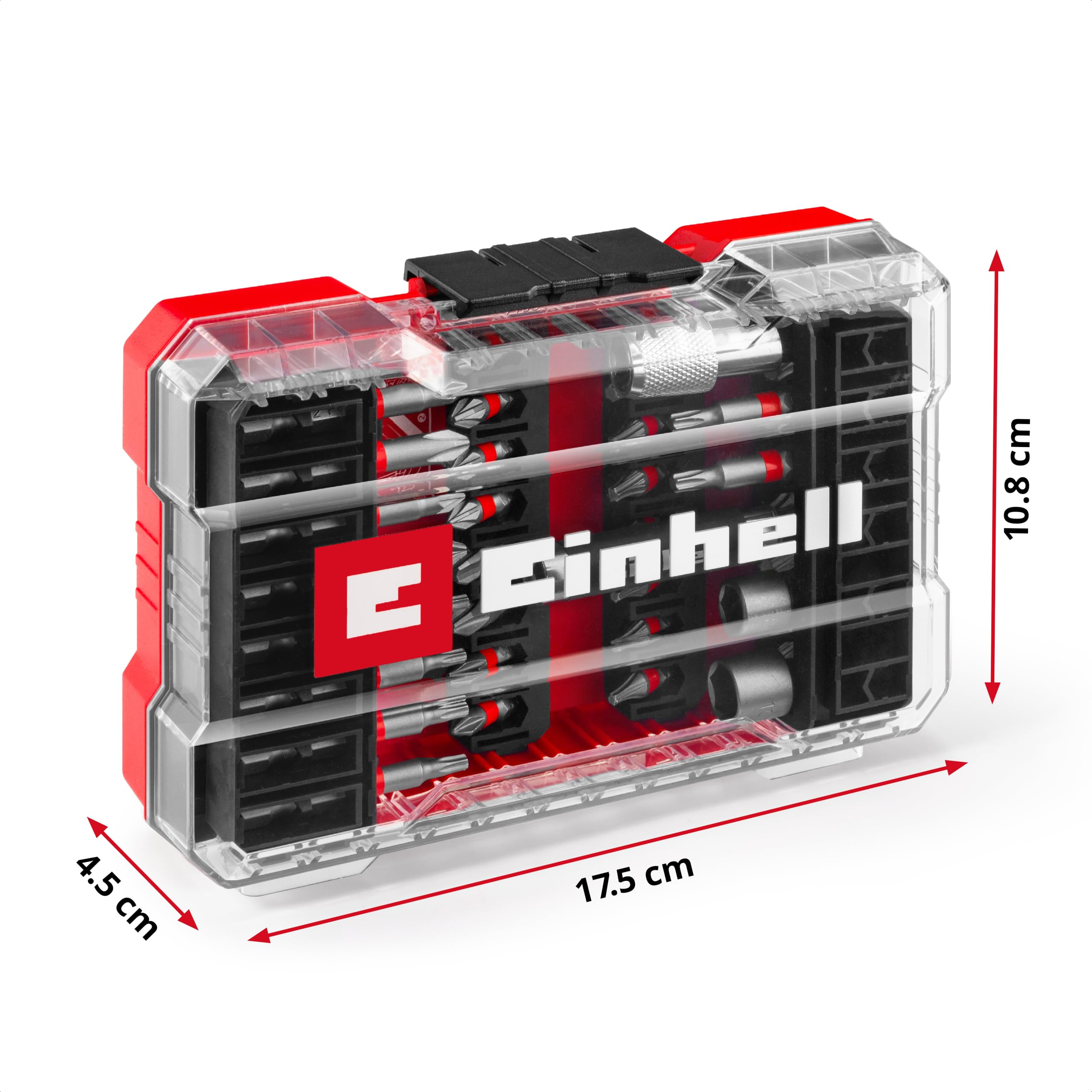 Einhell M-Case Zestaw Bitów, Czaerwony, 42 Elementy