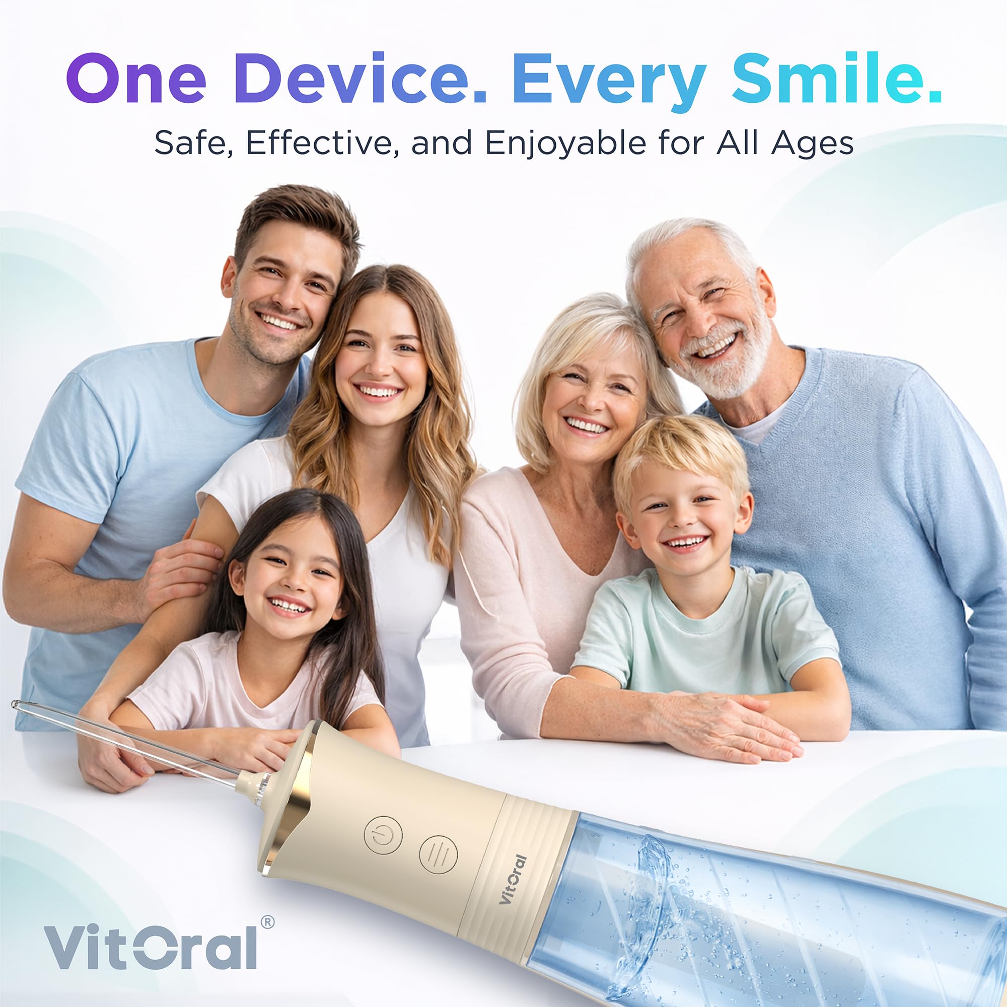 Idropulsore professionale senza fili per la salute di denti e gengive, irrigatore orale impermeabile IPX7 e rimozione della placca, getto dentale pulito in profondità con 4 modalità