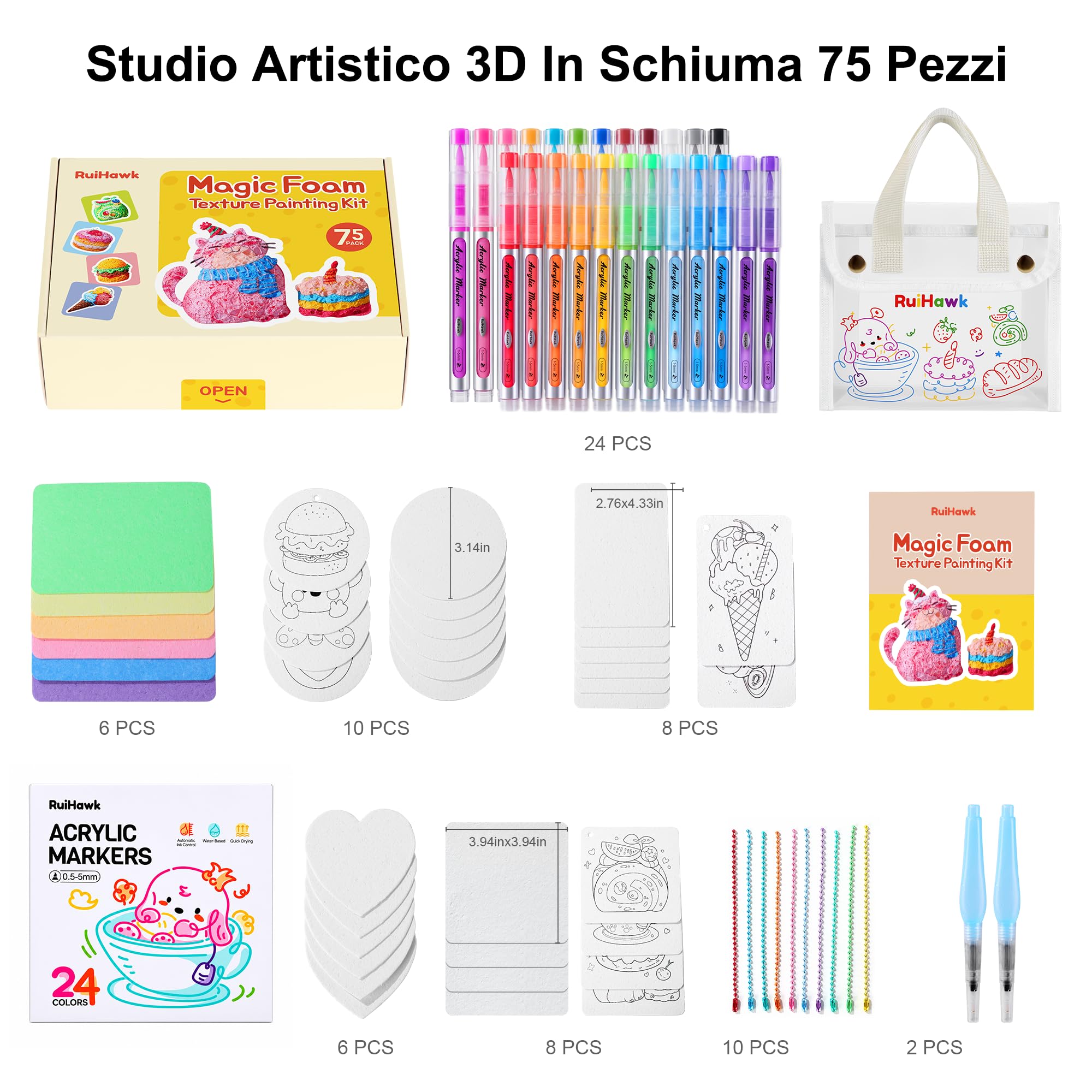 RuiHawk Kit Pittura 3D Puffy Paint — immagine 11 di 16