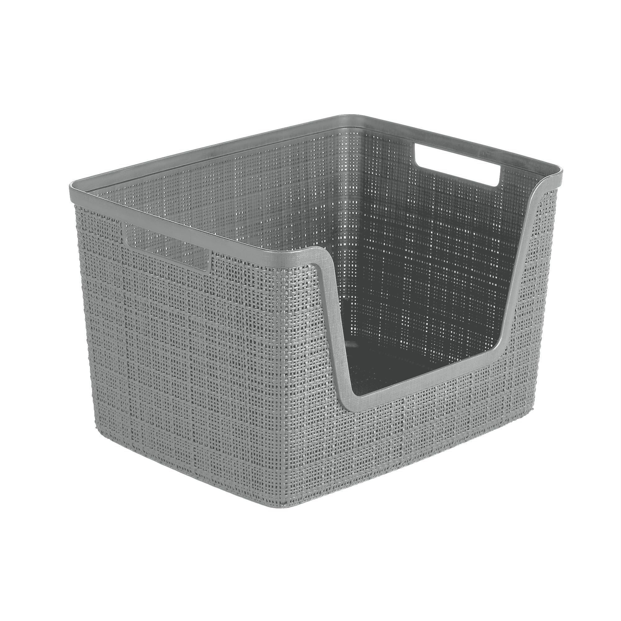 Panier de rangement plastique Curver Jute 18L grand bac de stockage maison et placard
