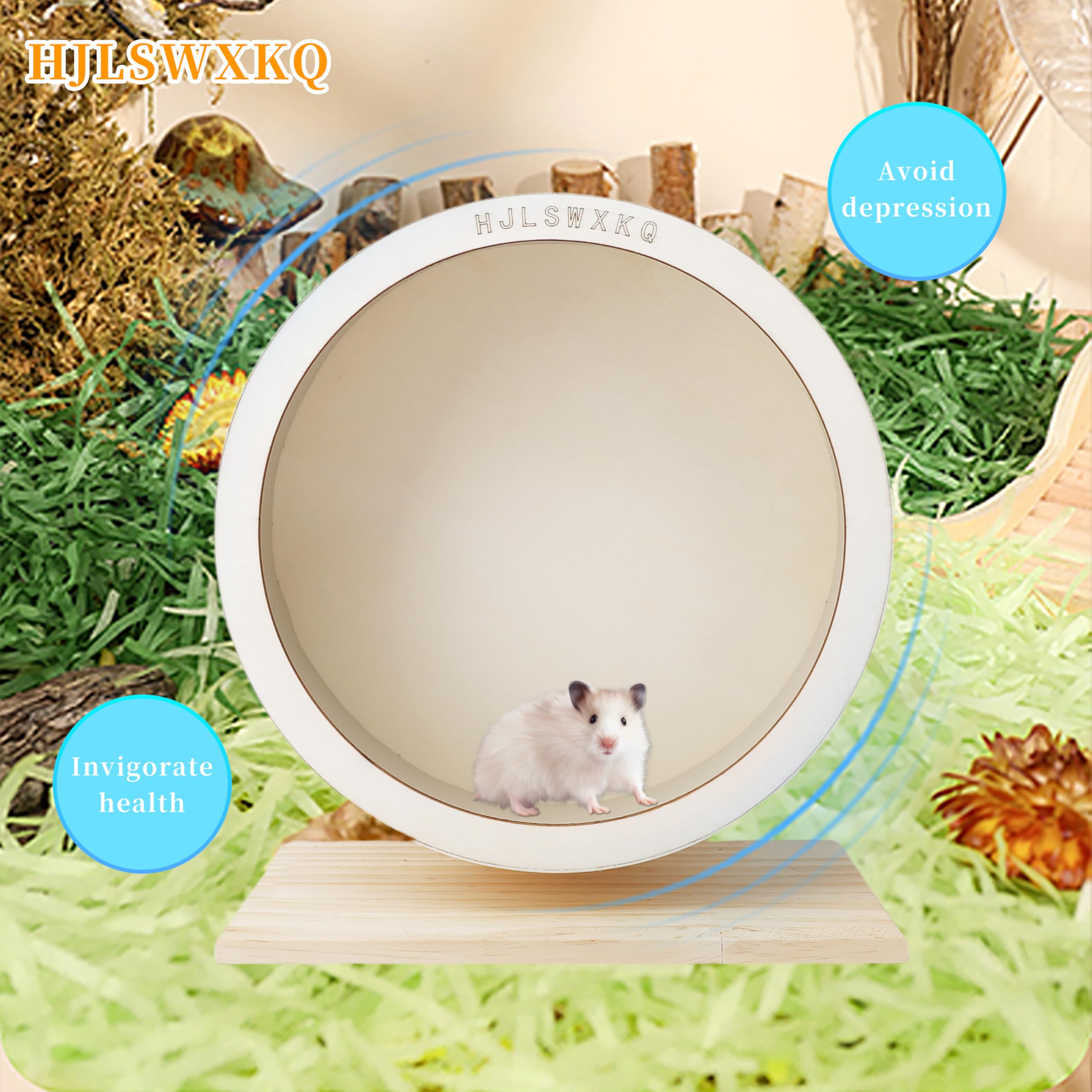 13in Large Hamster Silent Exercise Wheel – Wooden Chinchilla Wheel with Removable Washable Track, Quiet Wheel for Hedgehog,Rat,Syrian Hamster（13in） - image 7