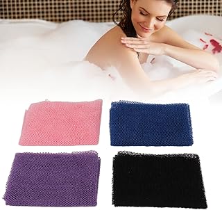 Rede Esfoliante Africana, 4 Pçs Esponja de Banho Africana Esponja de Banho de Nylon Rede Esfoliante Corporal Esponja de Banho Esponja Esfoliante de Banho Esfoliante Corporal