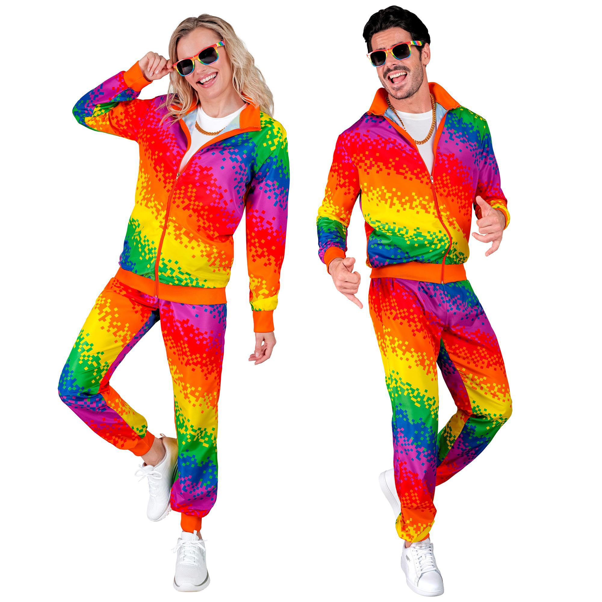 W WIDMANN MILANO Party Fashion - Rainbow CSD LGBTQ Pride Tracksuit Tracksuit for Carnival & Party