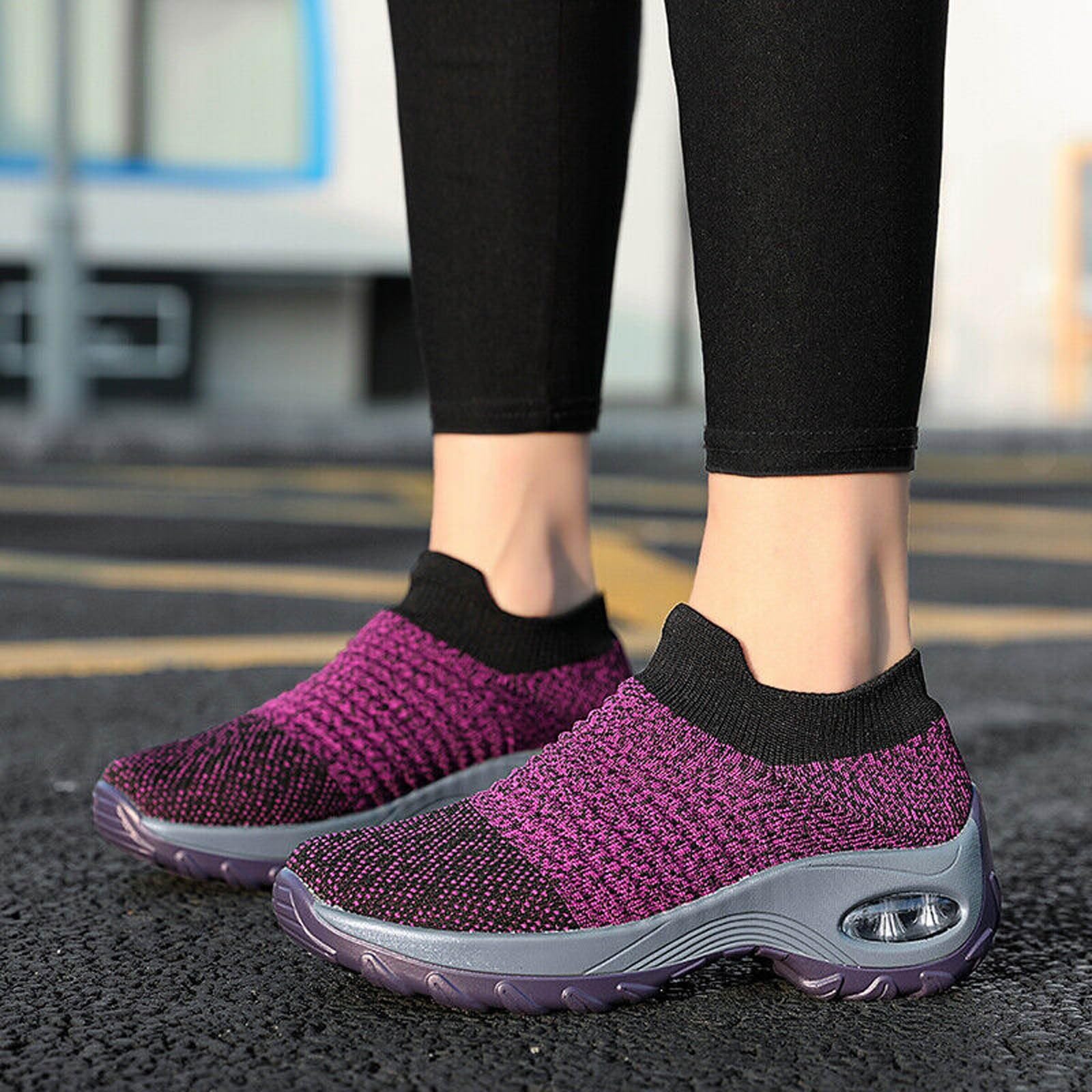 NNGOTD Damen Slip On Sneaker Turnschuhe Sportschuhe Bequeme Schlupfschuhe Outdoor Athletisch Sneaker für Gym Walking Jogging Laufen Basketball Frühling Sommer Leichtathletikschuhe