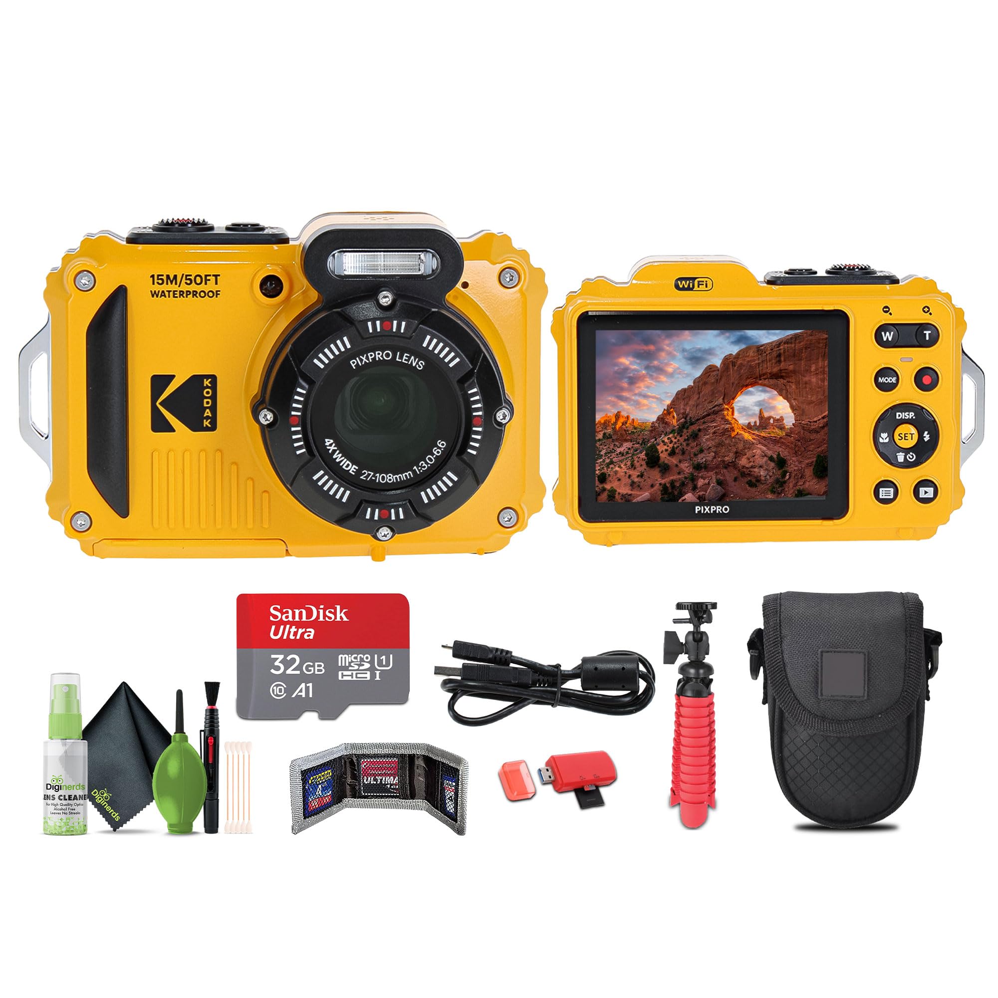 KODAK PIXPRO WPZ2 Câmera digital de vlogging WiFi resistente à