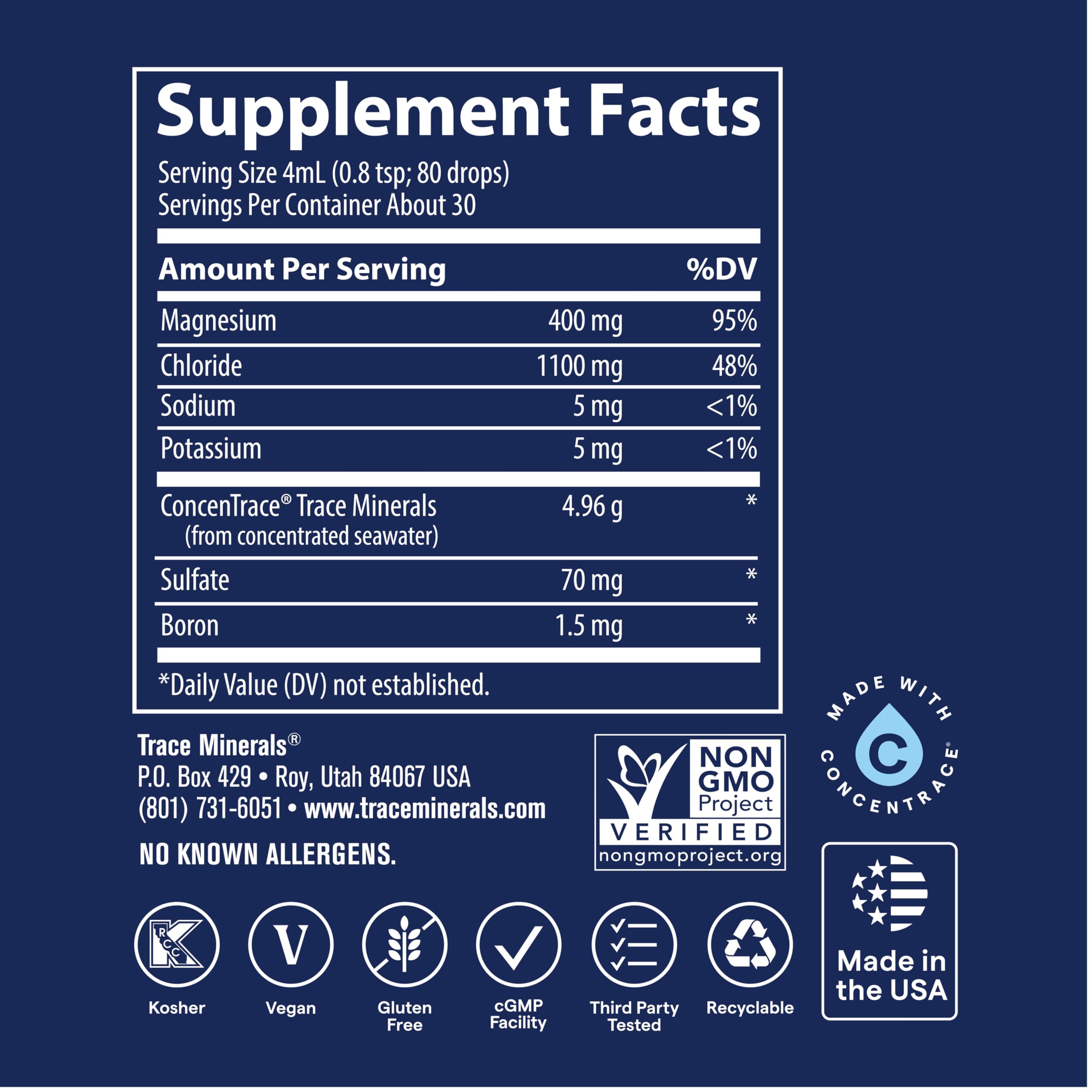 Trace Minerals Liquid Ionic Magnesium, 400 mg, 4 fl oz — Amazon image 3