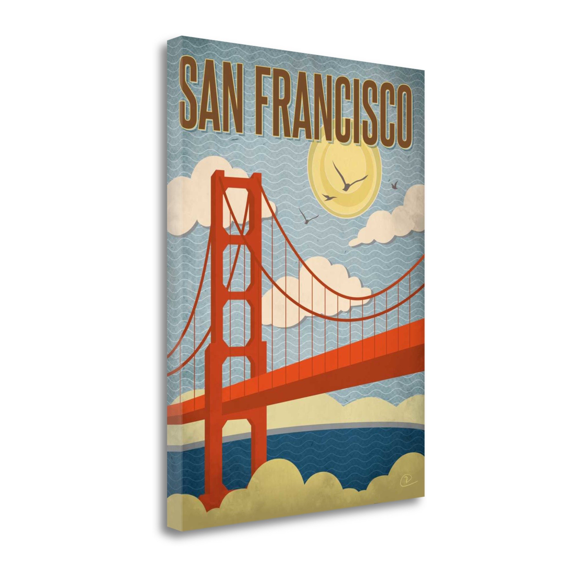 "San Francisco Golden Gate Bridge" By Renee Pulve, Fine Art Giclee Print on Gallery Wrap Canvas, Ready to Hang